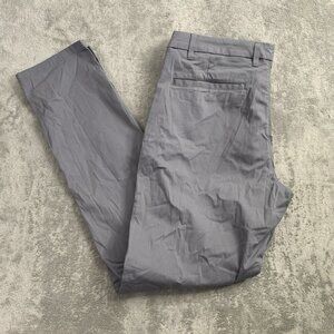 Birddogs Pants Men's 38x32 Performance Golf Chino Gray Stretch Athleisure Lined